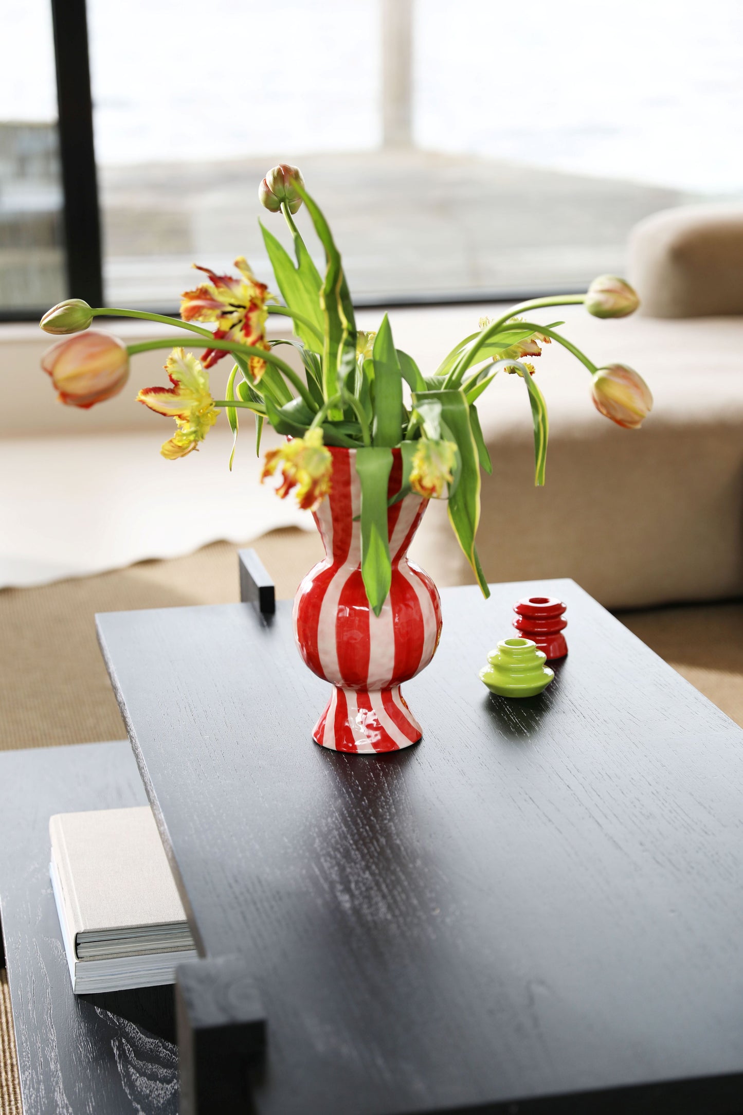 &Klevering - Vase Rhombic Red